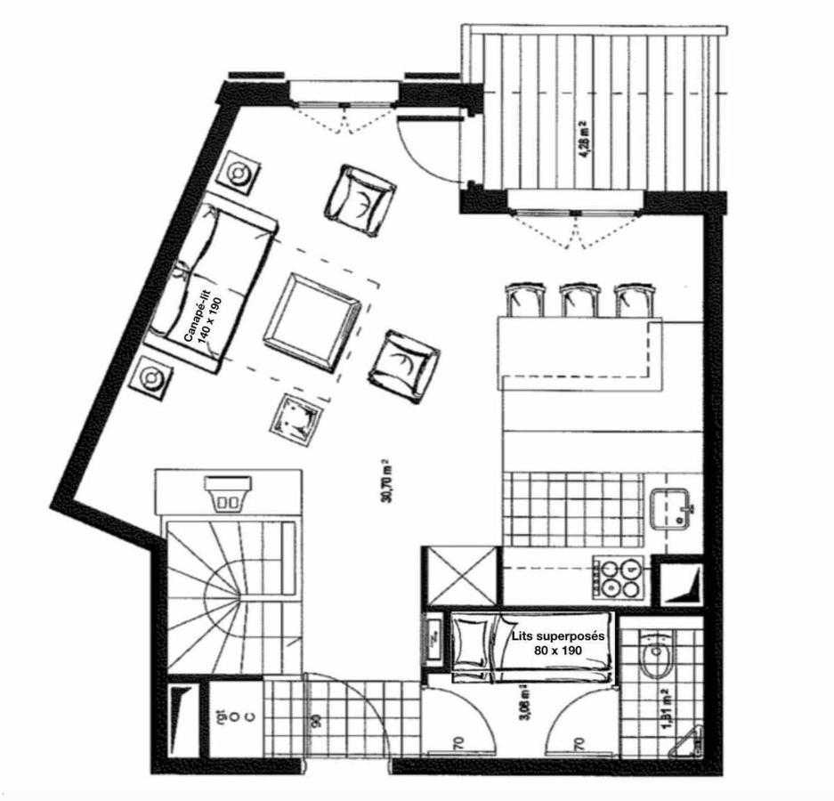 L'Ekrin Des Arcs - Arc 1950 Le Village - Duplex 6-8 Pers Les Arcs  المظهر الخارجي الصورة